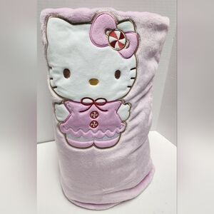 Sanrio Pink Holiday Hello Kitty Throw Christmas Soft Blanket 60"x 45" New